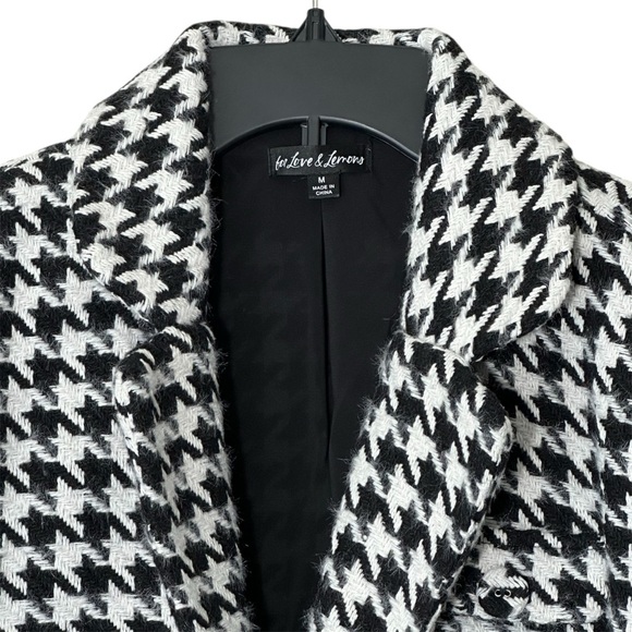 For Love and Lemons Bonnie Cropped Blazer Mini Skirt Houndstooth Suit Set Size M - Picture 8 of 16